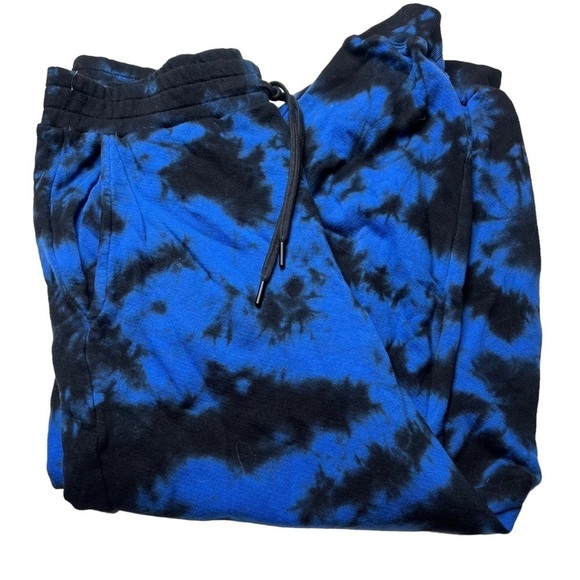 Alice + Olivia Black Blue Sweatpants Size Small Tie Dye Relaxed Loungewear - Picture 1 of 6